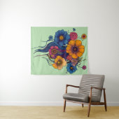 Künstlerisches Set schöner Blume Wandteppich (Beispiel (Horizontal))
