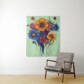 Künstlerisches Set schöner Blume Wandteppich (Beispiel)