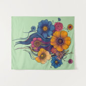 Künstlerisches Set schöner Blume Wandteppich (Vorderseite (Horizontal))