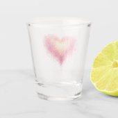 Künstlerisches Shotglas Herz Schnapsglas (Rückseite)