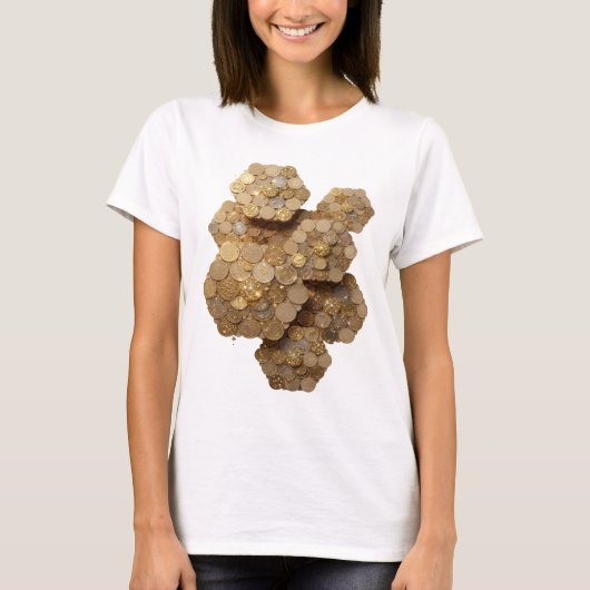 Künstlerisches Silber ABSTRACT ART Statement Desig T-Shirt (Vorderseite)
