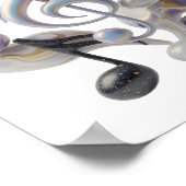 Künstlerisches Silber ABSTRACTE KUNST Grafikdesign Poster (Ecke)