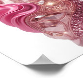Künstlerisches Silber ABSTRACTE KUNST Künstlerisch Poster (Ecke)