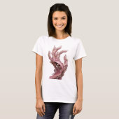 Künstlerisches Silber ABSTRACTE KUNST Moderne Gest T-Shirt (Vorne ganz)