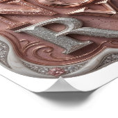 Künstlerisches Silber-HUNGRY-Slogandesign Poster (Ecke)