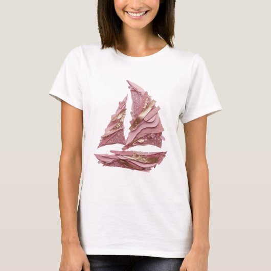 Künstlerisches Silber-TREE-Text-Design T-Shirt (Vorderseite)