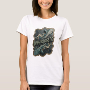 Künstlerisches Silber UNAPOLOGETIC Hemd Design T-Shirt
