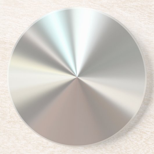 Künstlerisches silbernes Metall Getränkeuntersetzer (Vorne)