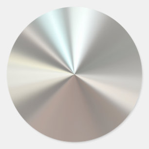 Künstlerisches silbernes Metall Runder Aufkleber