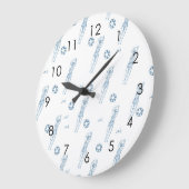 Künstlerisches Snychro Schwimmbad Scandi White Große Wanduhr (Winkel)