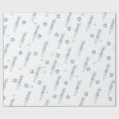 Künstlerisches Snychro Schwimmteam Girls blaues Mu Geschenkpapier (Flach)