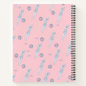 Künstlerisches Snychro Schwimmteam Schwimmer Rosa Notizblock (Rückseite)