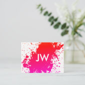 Künstlerisches Spatter expressive Bright Visitenkarte (Stehend Vorderseite)