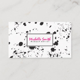 künstlerisches Spatter Visitenkarte