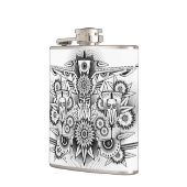 Künstlerisches Stammesdesign Flachmann (Links)