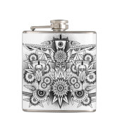 Künstlerisches Stammesdesign Flachmann (Vorderseite)