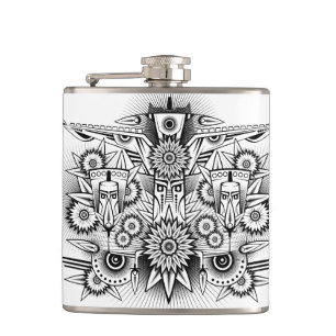 Künstlerisches Stammesdesign Flachmann