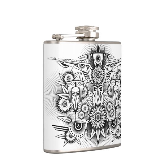 Künstlerisches Stammesdesign Flachmann (Rechts)