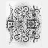 Künstlerisches Stammesdesign Fleecedecke (Vorderseite)