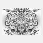 Künstlerisches Stammesdesign Geschenkpapier Set (Vorderseite 3)
