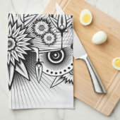 Künstlerisches Stammesdesign Geschirrtuch (Viertel Falte)