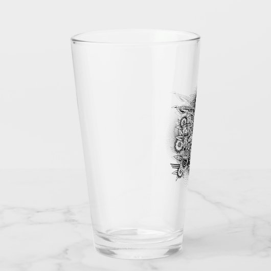 Künstlerisches Stammesdesign Glas (Rechts)