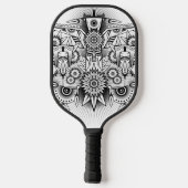 Künstlerisches Stammesdesign Pickleball Schläger (Rückseite)