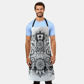 Künstlerisches Stammesdesign Schürze (Getragen)