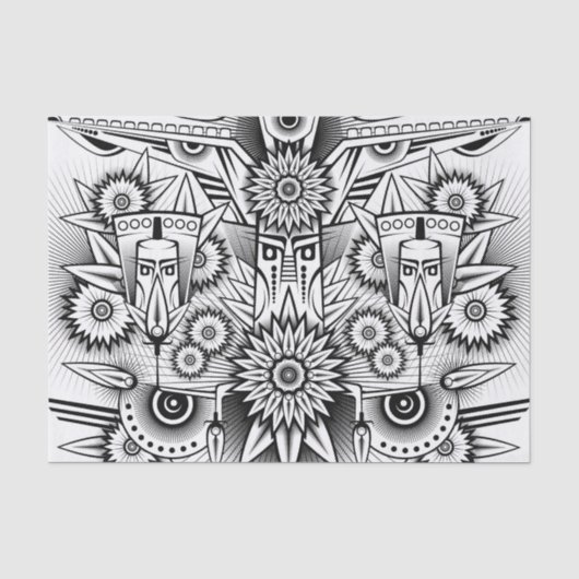 Künstlerisches Stammesdesign Seidenpapier (Vorderseite)