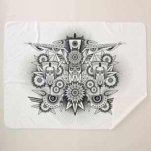 Künstlerisches Stammesdesign Sherpadecke