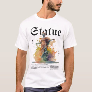Künstlerisches Statue Grafik-T-Shirt T-Shirt
