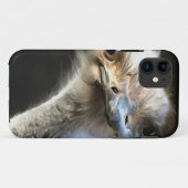 Künstlerisches Straußenportrait mit goofy expressi Case-Mate iPhone Hülle (Rückseite (Horizontal))