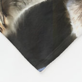 Künstlerisches Straußenportrait mit goofy expressi Fleecedecke (Ecke)