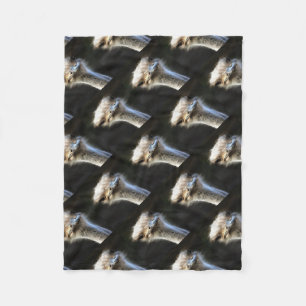 Künstlerisches Straußenportrait mit goofy expressi Fleecedecke