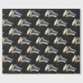 Künstlerisches Straußenportrait mit goofy expressi Geschenkpapier (Flach)