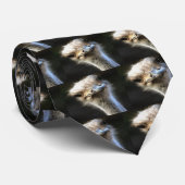 Künstlerisches Straußenportrait mit goofy expressi Krawatte (Gerollt)