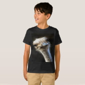 Künstlerisches Straußenportrait mit goofy expressi T-Shirt (Vorne ganz)