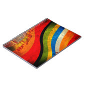 Künstlerisches Streifendesign Notizblock (Linke Seite)