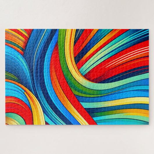 Künstlerisches Streifendesign Puzzle (Horizontal)
