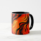 Künstlerisches Streifendesign Tasse (VorderseiteRechts)