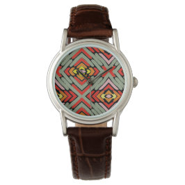 Künstlerisches Südwest-Stammesmuster Armbanduhr