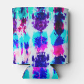 Künstlerisches Summer Pink Blue Gefärbte Krawatte Dosenkühler (Rückseite)