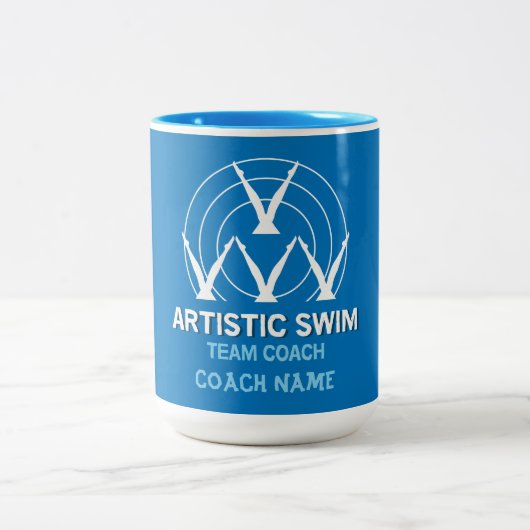 künstlerisches Synchronschwimmen Zweifarbige Tasse (Mittel)