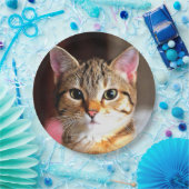 Künstlerisches Tabby Cat Kitten Portrait Pappteller (Party)