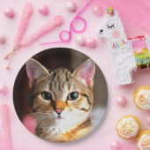 Künstlerisches Tabby Cat Kitten Portrait Pappteller (Party)