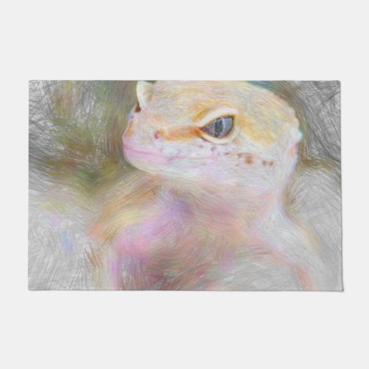künstlerisches Tier gekko Fußmatte (Vorderseite)