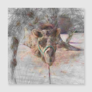 Künstlerisches Tierkamel 2. Magnetkarte