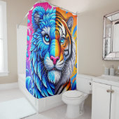 Künstlerisches Tiger-Design Duschvorhang (Beispiel)