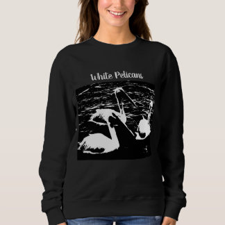 Künstlerisches Trio der weißen Pelikane Schwimmen Sweatshirt