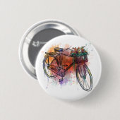Künstlerisches Vintages Fahrrad Button (Vorne & Hinten)